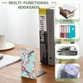 thumbnail image 6 of Bookends 1 Pair Non-Skid Bookend Wood Bookends for Shelves Book Stand for CDs - Japanese Spring Cherry Blossom, 6 of 7