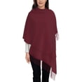 thumbnail image 3 of Fotbe Maroon Print Womens Fall Winter Scarf Tassel Soft Warm Blanket Scarves Womens Shawl Wraps, 3 of 8