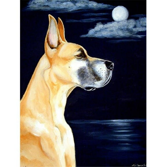 Fawn Great Dane in the Moonlight Flag - Garden Size, 11 x 15 in.