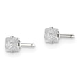 thumbnail image 3 of Auriga Fine Jewelry 925 Sterling Silver 3mm Square Snap Set CZ Stud Earrings for Women (L-3mm, W- 3mm), 3 of 5