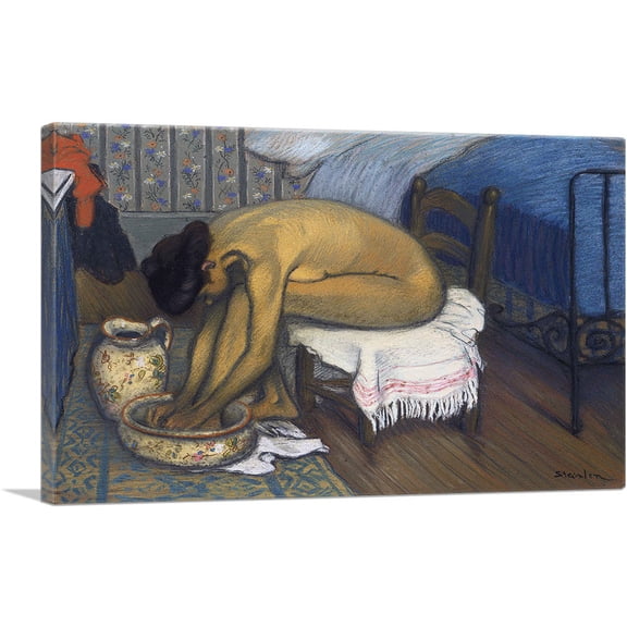 ARTCANVAS Le Bain 1902 Canvas Art Print by Theophile Steinlen - Size: 40" x 26" (1.50" Deep)