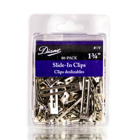 80 pack , Diane Single Prong Clips, hair scalp beauty - Pack of 2 w/ SLEEKSHOP 3-in-1 Comb-Brush