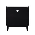 thumbnail image 3 of 25" Solid Wood 2-Drawer Night Stand with Gallery - Black, 3 of 5