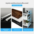 thumbnail image 4 of Natwind 3-Tier Large Printer Stand with Wheels Movable Storage Cart Floor-Standing Printer Cart Multi-Purpose Shelf Rack for Media Player (White), 4 of 6