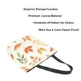thumbnail image 3 of FORMRS Womens Canvas Tote Bag with Zipper Inner Pocket Shoulder Handbag, Beige Autumn Leaves, 3 of 7