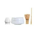 thumbnail image 4 of Set de utensilios para preparar té Matcha, batidor de bambú y soporte de cerámica Blanco, 4 of 9
