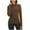 Brown, variant on Qulqfy Black Workout Tops for Women Plus Size Oversized Long Sleeve Shirts Athletic Crew Neck Tops with Thumb Holes