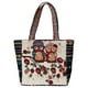 thumbnail image 2 of de hombro para mujer de vintage, de mujer de gran capacidad, individual, de mano, para , viajes , Flor Rojo Beige Búho Flor Rojo F-Beige Macarena Bolso de hombro para mujer, 2 of 8