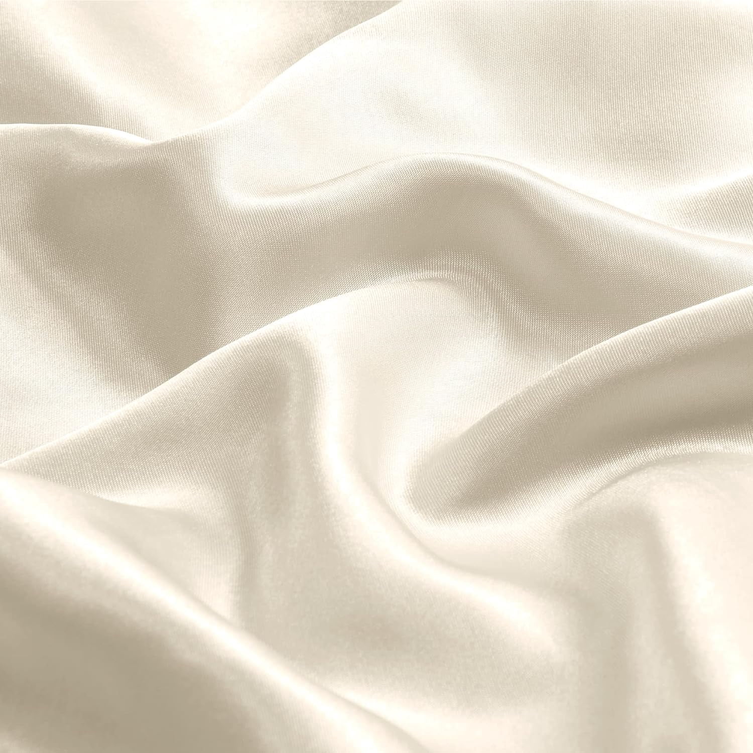 Satin Body Pillow Cover, Super Soft and Cooling Body Pillow Pillowcase for Hair and Skin, Breathable Silky Full Long Pillowcase Cover(20"x54", Beige)