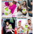 thumbnail image 4 of DolliBu Green Frog Unicorn Plush Stuffed Animal Toy - Super Soft Frogcorn Dress Up with Removable Plush Unicorn Outfit, Cute Fantasy Wildlife Gift - 6 Inches, 4 of 8