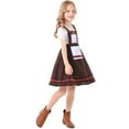 thumbnail image 4 of FYMNSI Girls Oktoberfest Dress German Bavarian Dirndl Dresses 3 Piece Beer Festival Outfit Set Coffee 8-10 Years, 4 of 6