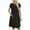 Black, variant on fatyb Womens Casual Dresses Summer Short Sleeve Pocket Dresses for Women Lightweight Plain Midi Dresses