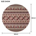 thumbnail image 6 of Red Boho Egyptian Lotus and Circles Pattern Round Tablecloth 60"x60",Wrinkle Wipeable Table Cloth for Kitchen Dining Room Picnic Patio Party, 6 of 6