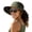 Green, variant on Womens Sun Hat with Ponytail Hole Beach Hiking Summer Wide Brim UPF 80+ Outdoor Protection Foldable Bucket Hat