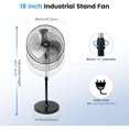 thumbnail image 2 of Wall-Mount Fan with Remote Control Speeds CFM High Velocity Oscillating Fan 掳 Oscillating & 掳 Adjustable Tilt for Home Office Commercial, 2 of 7