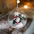 thumbnail image 3 of Christmas Ball Ornaments Set of 1 Plastic Hanging Decor for Xmas Tree with Snowflake Tree Santa Claus Designs(C), 3 of 6