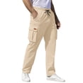thumbnail image 2 of New Cargo Pants Mens Multi-Pockets Workwear SweatPants Outdoor Casual Straight Trousers Summer Lightweight Versatile Street Pant Beige 3XL, 2 of 4