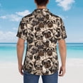 thumbnail image 3 of Lsque Cute French Bulldog pattern Hawaiian Shirt for Men, Unisex Summer Beach Casual Short Sleeve Button Down Shirts-Small, 3 of 9