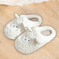 thumbnail image 6 of Kilaqueen Women's Cute Animal Slippers Winter Warm Plush Fuzzy House Slipper Cartoon Sheep Soft Sole Indoor Shoes Adult Home Cotton Slippers, 6 of 7