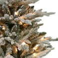 thumbnail image 3 of Pre-Lit 2' Potted Flocked Pencil Arctic Fir Artificial Christmas Tree, Green, 3 of 4
