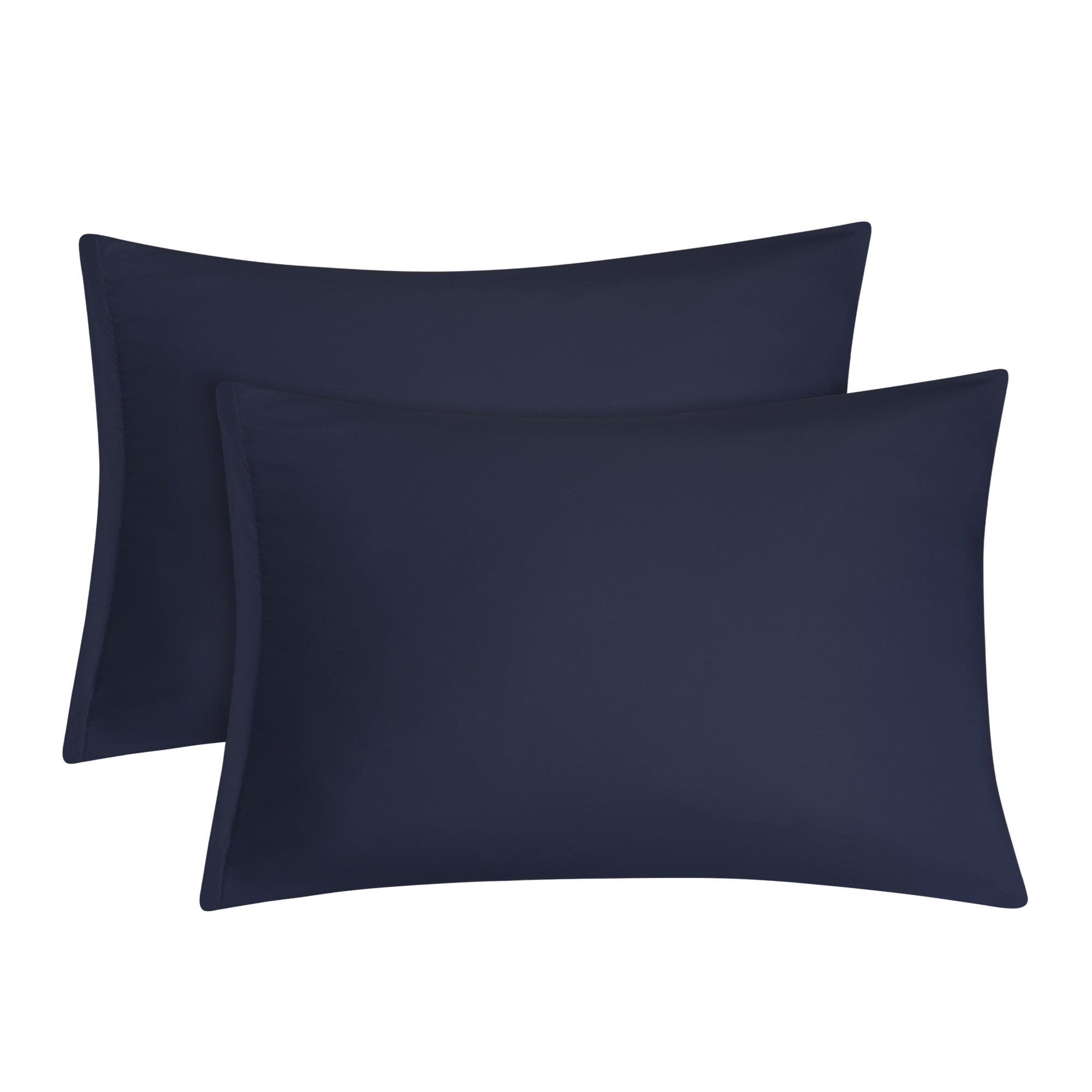 Navy Pillowcases Soft Microfiber Pillow Case Cover with Zipper Queen, 2