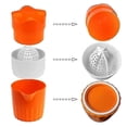 thumbnail image 2 of Hand Juicer Citrus Orange Squeezer Manual Lid Rotation Press Reamer For Lemon Lime Grapefruit With Strainer Container, 2 of 5
