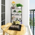 thumbnail image 5 of Metal Plant Stand Iron Flower Pots Holder Storage Shelf, Planter Display Rack Indoor and Outdoor Multiple Shoe Organizer for Garden Balcony Living Room Kitchen Bathroom (Black), 5 of 7