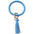 thumbnail image 1 of Bijoux en Liquidation, Bracelet en Cuir Tendance, Porte-Clés Rond avec Pompon, Multicolore, 1 of 2
