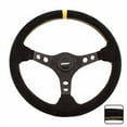 thumbnail image 2 of Grant 697 Racing Steering Wheel; Black w/Yellow Marker; 3-Spoke Design;, 2 of 3