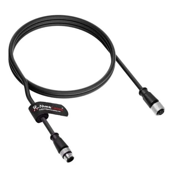 Alvin's Cables M12 A-Code 8 Pin Male to 8 Pin Female Cat6a High-Flex Shielded Sensor Actuator Cable for Cognex Industrial Camera 3.3ft