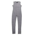 thumbnail image 2 of KEINXS Women Jumpsuit Slim Solid Color Sleeveless High Neck Bodysuit Bodycon Overalls Playsuit, 2 of 6