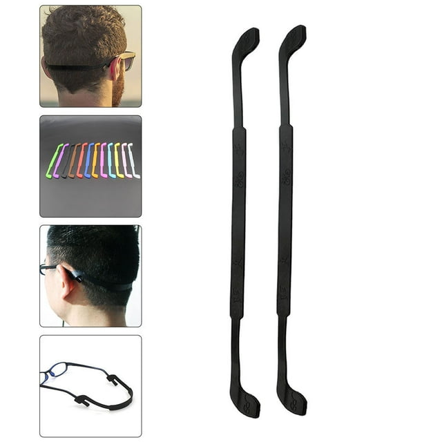 OUNONA 2 Pcs Cordon de Lunettes Longueur Réglable Sangles en Silicone pour Femmes Sports Rentrée Scolaire