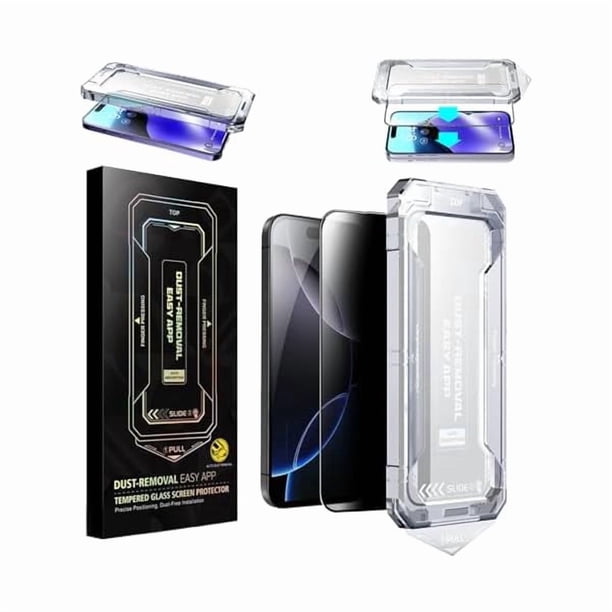 Chenchen SmoothShield 2 Packs - Tempered Glass Screen Protector with Anti-Scratch Anti-Fingerprint Privacy & Auto Dust-Free Install for iPhone 16/15/14/13/12 Pro Max (HD Clear Edition,For iPhone 16)