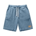 thumbnail image 3 of Kcolen Mens Casual Shorts Men's Casual Shorts Elastic Waist Drawstring Streetwear Shorts Summer Beach Vacation with Pockets, 3 of 4