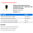 thumbnail image 2 of Cylinder Head Temperature Sensor - Compatible with 1997 - 2002 Ford E-350 Econoline Club Wagon 1998 1999 2000 2001, 2 of 2