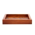 thumbnail image 4 of Bandeja cuadrada de madera maciza para servir té, café, sushi y aperitivos, ideal para cafeterías y restaurantes (12,5 x 12,5 cm), 4 of 12