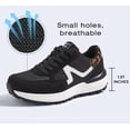 thumbnail image 3 of LUCKY STEP Womens Retro Chunky Sneakers Fashion Color Blocked Casual Shoes,Black, 3 of 10