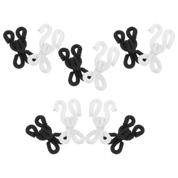 Topbathy 10Pairs Metal and Nylon Hook and Eye Sewing Closures for Bra Dress Skirt Fastening Repair