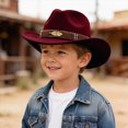 thumbnail image 2 of WXFAZCVU Cowgirl Hat Western Cowboy Hats Straw Wide with Shapeable Brim Sun Hat Going Out Size 3-8 Years, 2 of 3