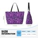 thumbnail image 4 of Easygdp Purple Snowflakes Bolsa de Viaje de Playa de Gran Capacidad, Bolsa Tote Perfecta para la Playa, Escapadas de Fin de Semana y Viajes, 4 of 7