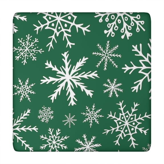 Holiday Christmas Tablecloth 34x34 Square Dimension, Stretch Spandex Material Maintains Shape Through Celebrations and Special Events