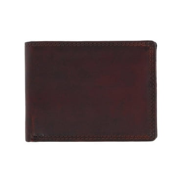 CTM  RFID Vintage Leather Bifold Wallet with ID Flap (Men)