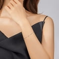 thumbnail image 3 of Brazalete de Plata Ajustable Sonducket con Cadena de Estrella y Corazón para Mujer, 3 of 6