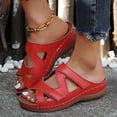thumbnail image 4 of LEEYNEER Women Sandals Clearance 2023! Women‘s Platform Wedge Sandals with Arch Support Fashion Casual Comfortable Slippers Solid Color Platform Wedge Shoes Summer Athletic Outdoor Beach, 4 of 5