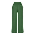 thumbnail image 3 of Leesechin Women's Wide Leg Pants Elastic High Waisted Waffle Knit Casual Palazzo Pants Trousers with Pockets, 3 of 5