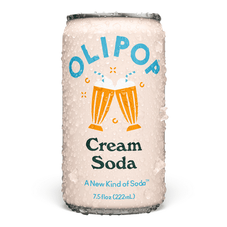 OLIPOP Prebiotic Soda, Cream Soda, 7.5 fl oz Mini Can