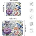 thumbnail image 3 of Floral Birds Dish Drying Mat, Absorbent Microfiber Pad Protector For Kitchen Counter Top Mat Dish Drainboard 16x18in Home Decor, 3 of 7