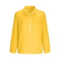 thumbnail image 5 of Mifsaly Linen Long Sleeve Shirt Women Collared Button Down Oversized Shirts Lightweight Casual Summer Beach Office Work Outfits 2026 S, 5 of 7