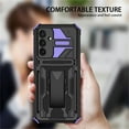 thumbnail image 6 of CCSamll Case for Samsung Galaxy A24 4G with Belt Clip Holster, Heavy Duty Protection Armor Case with Kickstand Sturdy Durable Phone Cover for Samsung Galaxy A24 4G JG Purple, 6 of 7