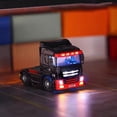 thumbnail image 3 of Turbo Racing 1/76 Scale Micro RC Truck Tractor Model, 2.4G 3CH Remote Control Toy Vehicle with Metal Paint & Patented Steering, RTR Desktop Car for Teens and Adults, 3 of 7